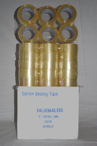 2&#034; x 110yds 6 Rolls Commercial High Quality Clear Carton Sealing Tape