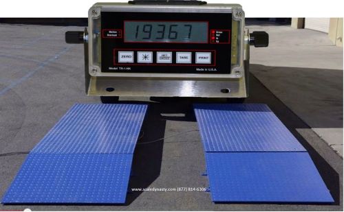 60,000 lb portable truck axle scale - usa made indicator - axle scale - truck for sale