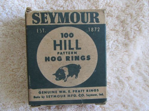 Vintage Box of Seymour 100 Hill Pattern Hog Rings