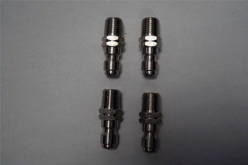 STAINLESS STEEL 1/4 MNPT PRESSURE WASHER QUICK CONNECT PLUG SET OF 4 85.300.109S