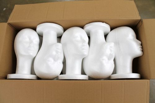 10pcs 12&#034;styrofoam foam mannequin manikin head wig hat glasses display for sale