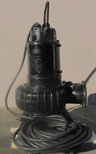 Flygt cs3300 10” submersible sump pump 45 hp motor 460v 3 phase for sale