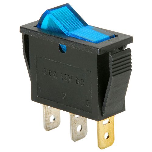 SPST Small Rocker Switch w/Blue Illumination 12VDC 060-680