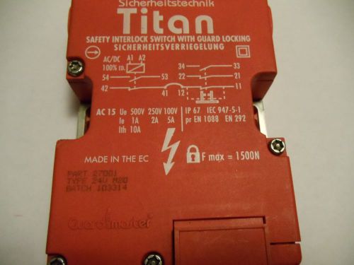 Guard Master Titan Safety Interlock Switch 27001 24V M20- Used