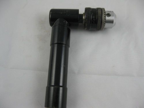 JACOBS Right Angle Drill Attachment Chuck Adapter 3/8 &#034; 90 Degree W/ Chuck Key