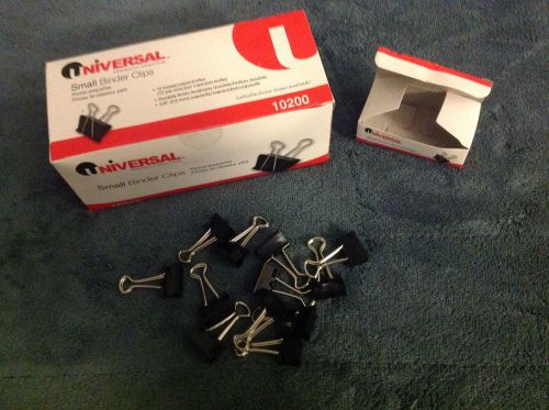 Universal 10200 Small Binder Clips 12 boxes of 12 - Sealed Carton