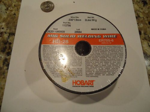 MIG Solid Welding Wire HB-28 Hobart .030 inches or 8mm 2 Lbs