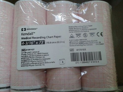 Ecg paper kendall 10.6 cm x 22.3 mt 12 rolls fits lifepak 11 12 15 for sale