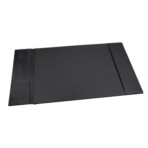 LUCRIN - Desk Blotter with flap  17.9 x 12.2 inches - Smooth Cow Leather - Black
