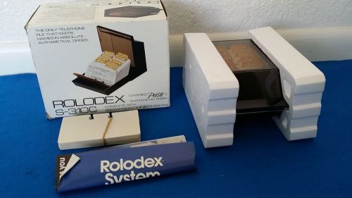 Vintage Rolodex S-310C Telephone &amp; Address Organizer w/ 250 Cards Covered Petite