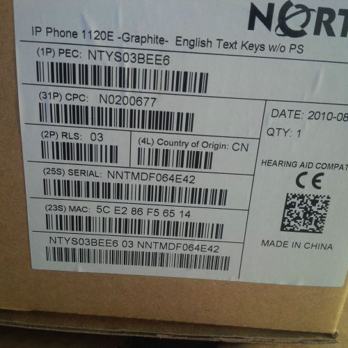 Lor of 10 Nortel 1120e POE IP Phones
