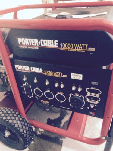 PORTER CABLE ELECTRIC GENERATOR WHEELED 10,000 WATT