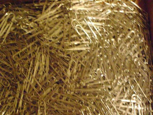 LOT OF 100 JUMBO &amp; 100 NO.1  PAPER CLIPS GENTLY USED OFFICE, CRAFTS HOME USE