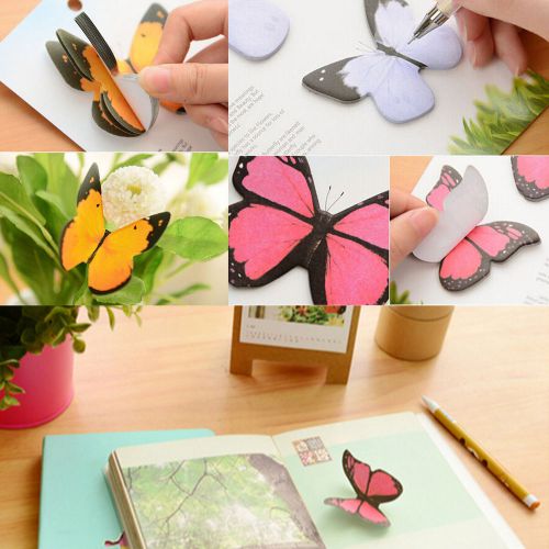 40 Pages Colorful Butterfly Sticker Post Bookmark It Flag Memo Sticky Notes Tab