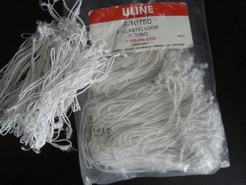 ULINE  9&#034; ELASTIC LOOPS for String TAG TIES LOT S-10750