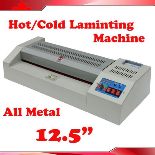 110v 12.5&#034; metal frame hot cold 4rolls pouch film laminating machine laminator for sale