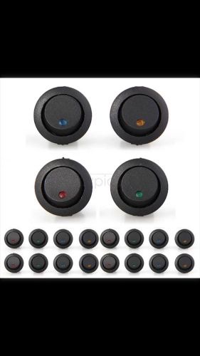 Round Multi Color Led Rocker Switches 5 Of Each Color, Read Desc. Before Purchas