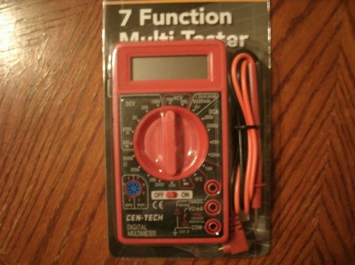 ELECTRICAL AND BATTERY CEN-TECH DIGITAL PORTABLE 7 FUNCTION MULTI TESTER