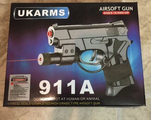 New Air Soft Hand Gun AirSoft Pistol w/ laser sight pointer comes w/FREE 6mm BBs