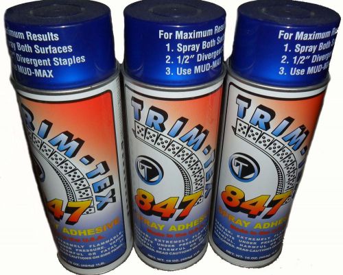 Trim Tex 847 Spray Adhesive, 16 oz cans: lot of 3 New with free shipping!