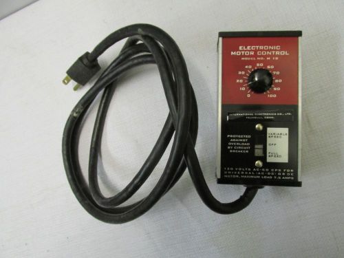 Electronic motor control switch variable 7.5 amps m10 international electr. m 10 for sale