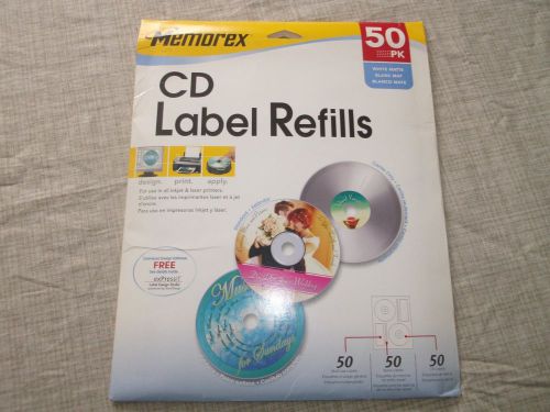 Memorex CD Label Refills White Matte Supplies