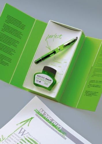 Pelikan Souveran 205 Highlighter Shiny Green Fountain Pen - Shiny Green, extra