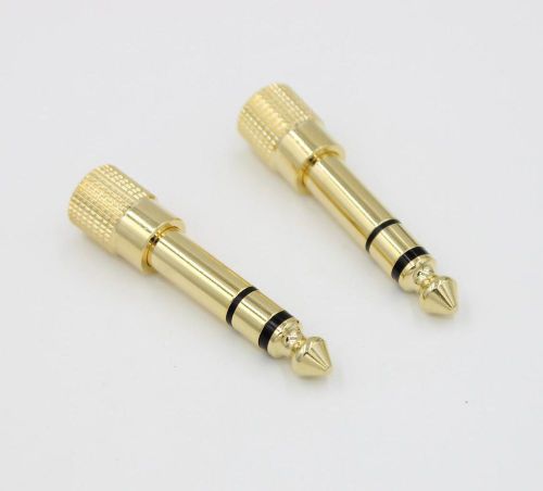 6.35mm Plug to 3.5mm Jack Audio Connector Adapter High Quality x1pcs