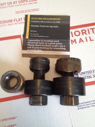 Set(3) Greenlee Conduit Sized Knockout Punch/es 3/4&#034; - 1 1/4&#034; 3/4 1&#034; 1.25  #4099