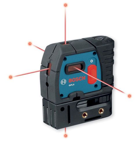 Bosch gpl5s self-leveling 5-point plumb and square laser for sale