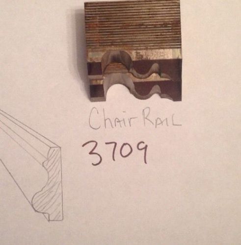 Lot 3709 Chair Rail   Moulding Weinig / WKW Corrugated Knives Shaper Moulder
