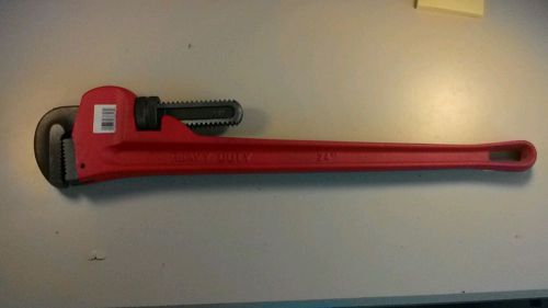 New 24&#034; rigid heavy duty drop forged pipe wrench quarter inch pipe plumbing grip for sale
