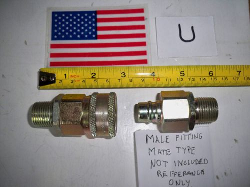 Quick connect male 1/2&#034; m npt coupler - air tool fitting &#034; t &#034; series made usa for sale