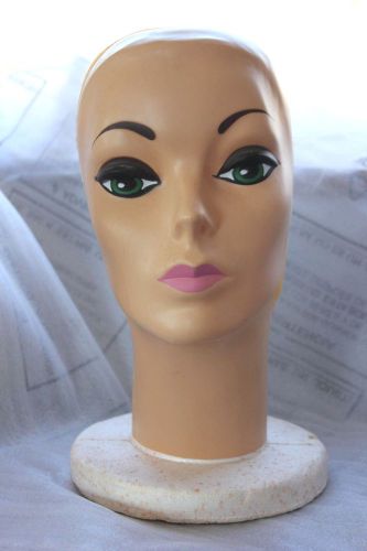 1-MANNEQUIN FEMALE STYROFOAM/PLASTIC HEAD FOR DISPLAYING WIGS,HATS,SCARVES.