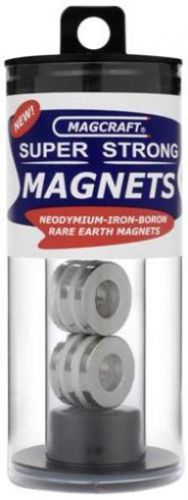 Magcraft NSN0615 3/4-Inch by 3/8-Inch by 1/8-Inch Rare Earth Ring Magnets  6-Cou