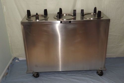 DELFIELD CAB3 - 913 3 SILO STAINLESS STEEL ROLLING DISH DISPENSER 9.25&#034; INSERTS