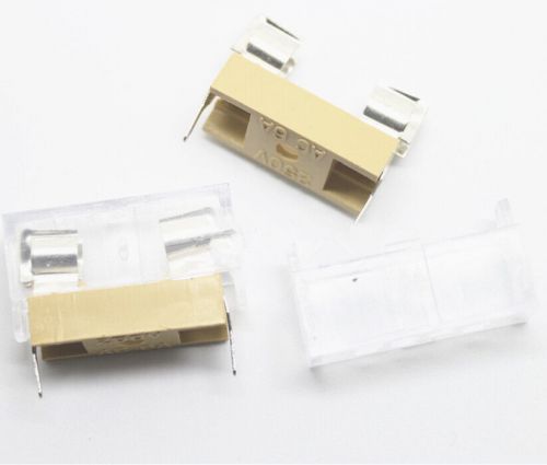 20pcs panel mount pcb fuse holder with cover for 5x20mm fuse 250v 6a for sale