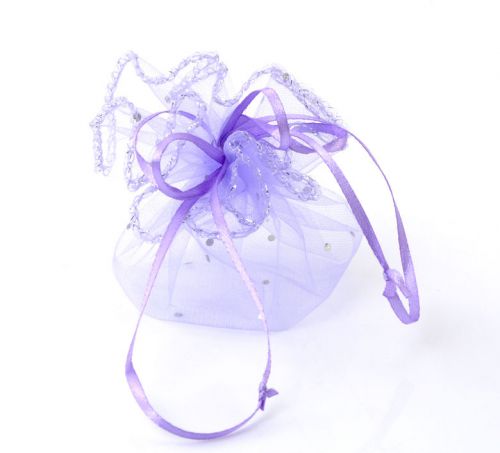 500pcs 25cm dia.purple organza wedding gift bags &amp; pouches for sale