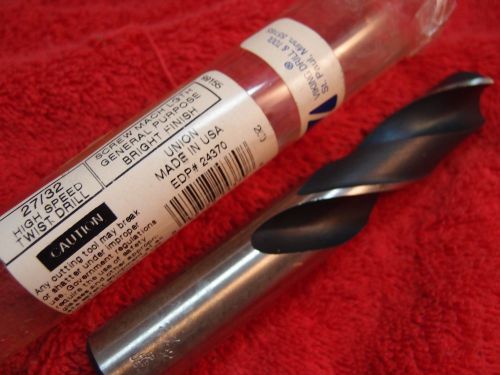 New viking drill 260 24370 27/32&#034; hss screw machine length drill 118° point for sale