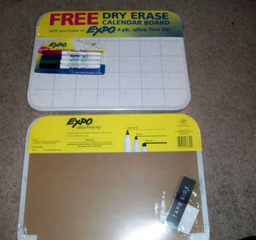 Expo low-odor ultra  dry-erase markers w/dry-erase calendar board (lot a) new for sale