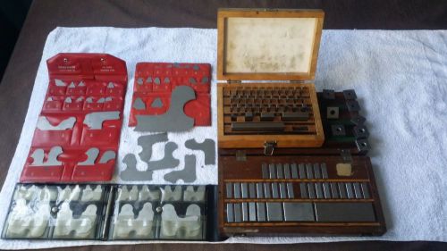 lot of GAGE BLOCK SETS, lot radius gage sets, lot of machinist inspection tools