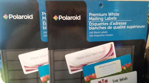 Polaroid Premium White Mailing Labels 2Pk, (2 1/2 in x 1 in, white)