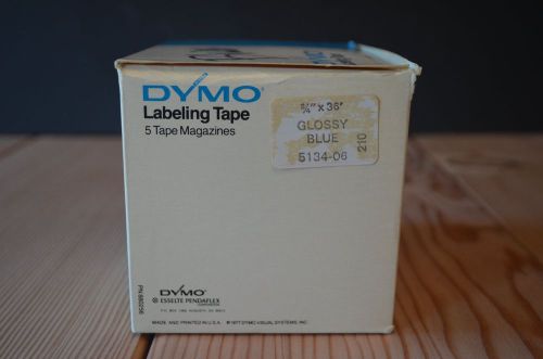 Dymo Embossing Tape 2300 Labeling Tape Glossy Blue 5134-06 3/4&#034;x36&#034; 4 Magazines