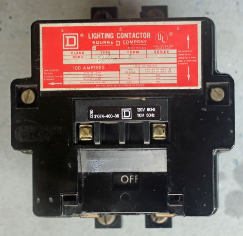 Square D Lighting Contactor Class 8903  LX 100 Amp