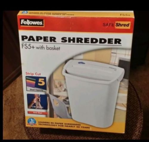 FELLOWES Paper Shredder with bucket FS5 Strip Cut Safe Shred office tools