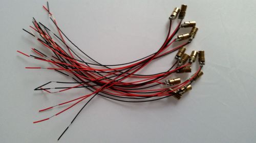 10pcs 650nm 6mm 3V 5mW Red Laser Dot Diode Module Copper Head