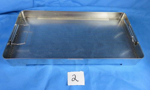 Stainless Steel Sterilization Basket Tray with Handles 20&#034; x 10.5&#034; x 1.75&#034; (#2)