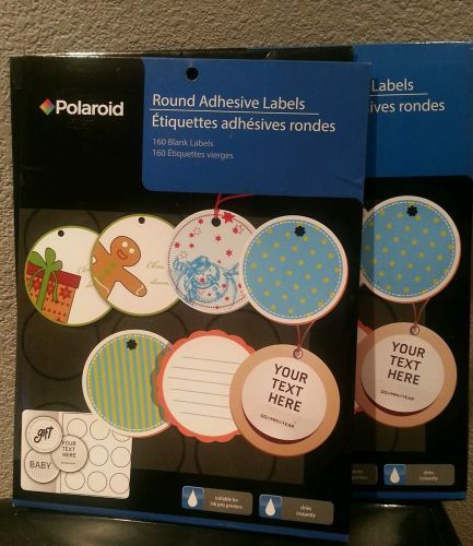 2&#034; Round Adhesive Labels Ink Jet 2 Inch Polaroid 320 Labels