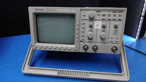 Tektronix TDS 350 TDS350 2 Channel Oscilloscope Powers On DIM Display AS IS
