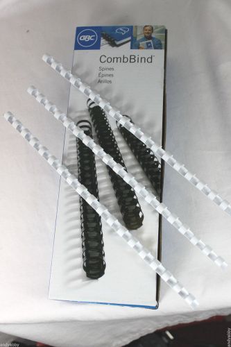 100 GBC 5/16&#034; CombBind WHITE Binding Combs #4000026G 40 Sheet NEW!